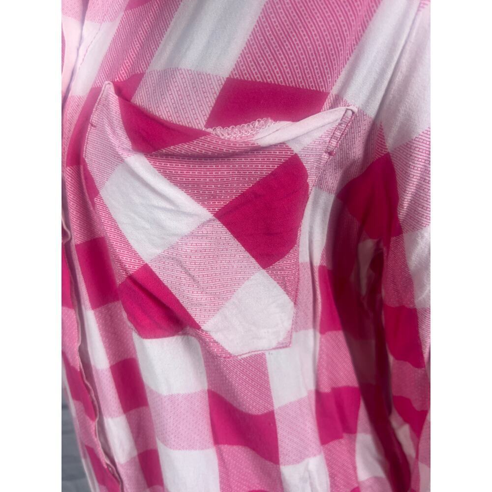 Khakis & Co Pink Plaid Button-Up Blouse - Women's 1X - Picture 7 of 7